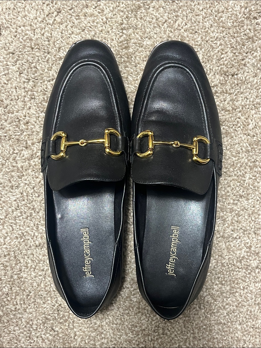 JEFFREY CAMPBELL VELVITEEN LOAFER BLACK LEATHER - Picture 6 of 10